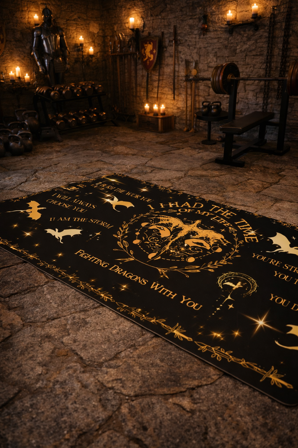 The Dragon Rider Performance Gym Mat | "Fighting Dragons" Edition
