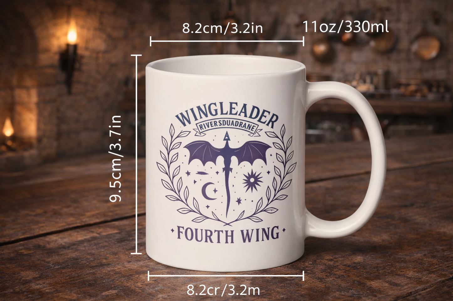Basgiath War College Dragon Rider Mug | Fourth Wing Inspired Bookish Coffee Cup