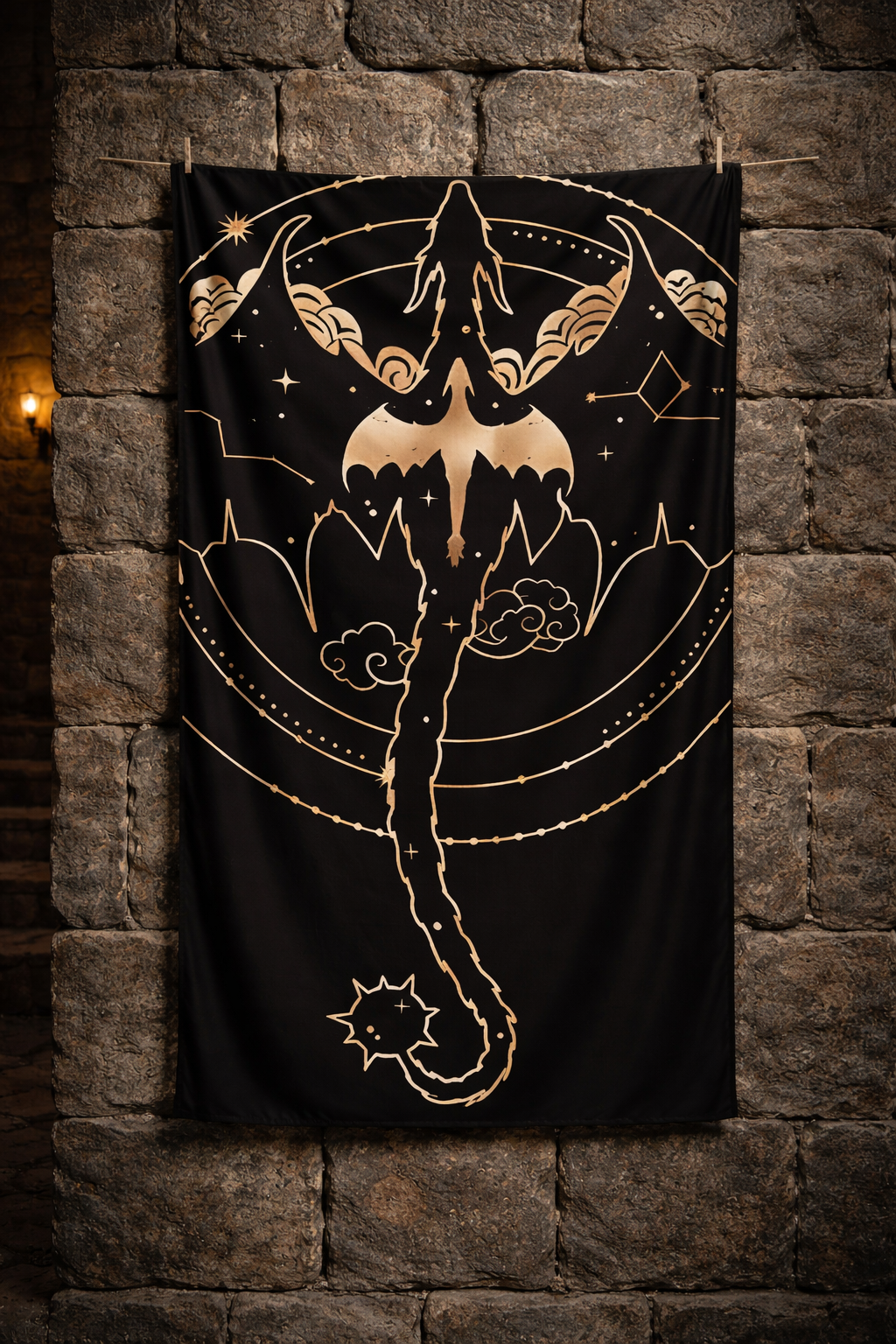 The Basgiath Academy Towel | Dragon Rider Woodcut Illustration