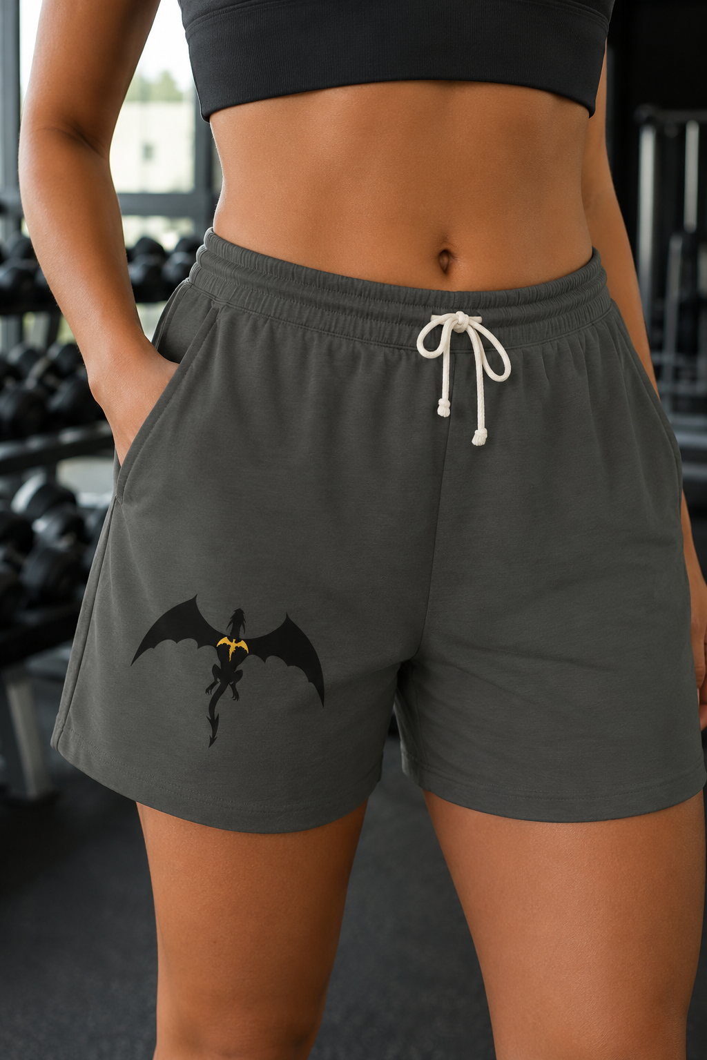 Dragon Wing Garment-Dyed Fleece Shorts