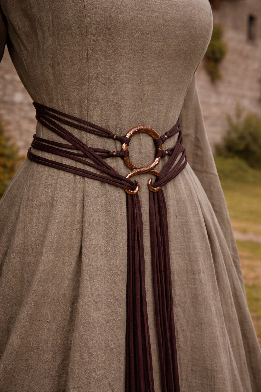 Medieval Renaissance Wrap Belt | Fantasy Cosplay Ring Belt for Castlecore Outfits