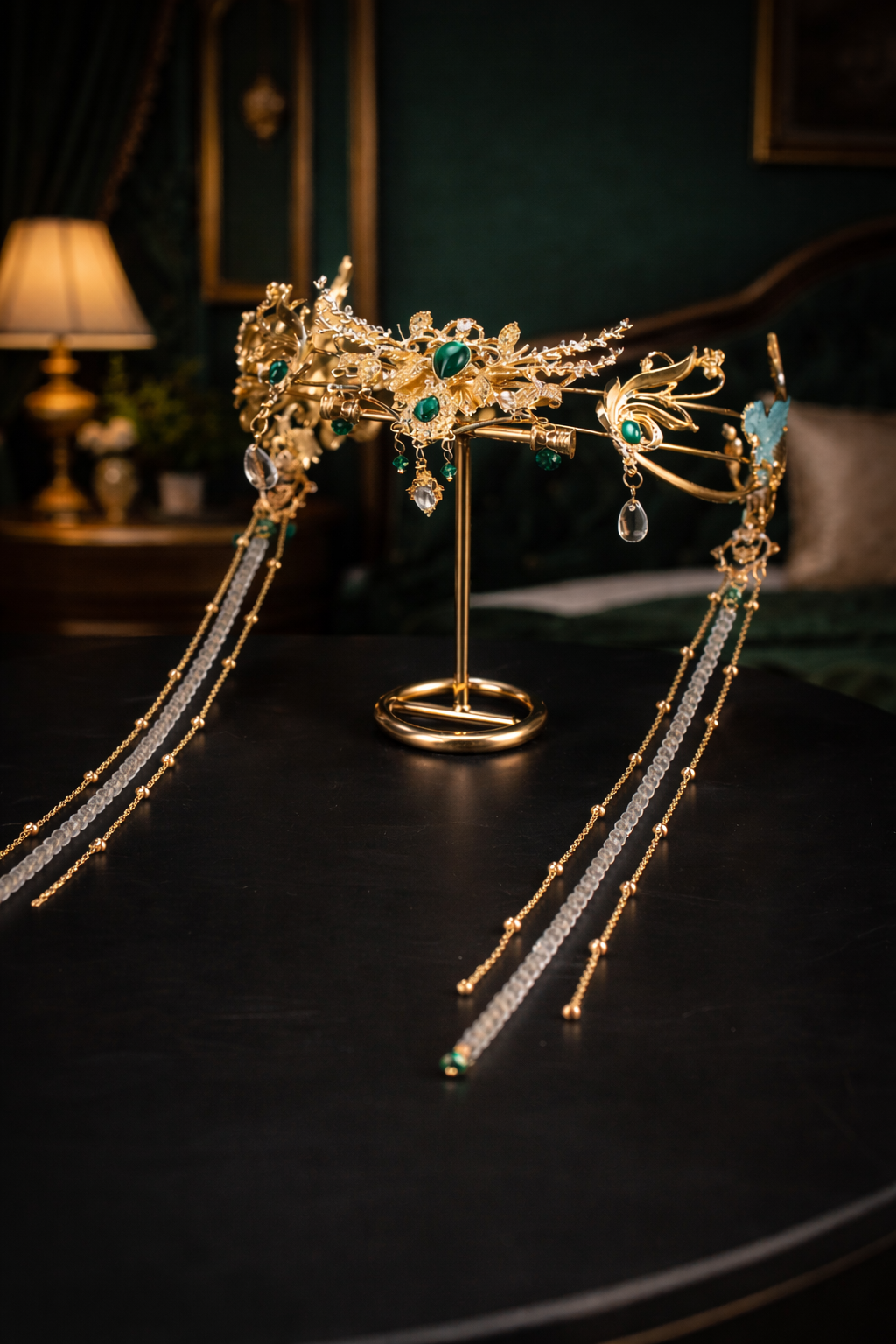 The Terrasen Queen Diadem | Emerald Fantasy Circlet