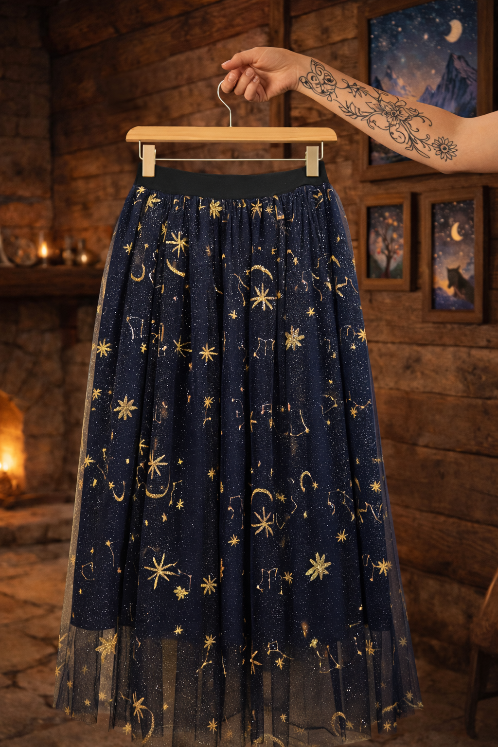 Velaris City of Starlight Skirt | Starfall Inspired Night Court Tulle Midi