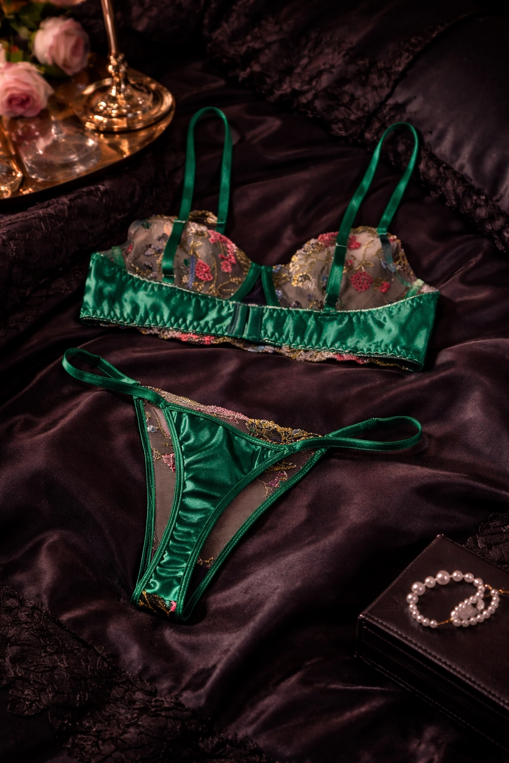 Aelin Galathynius Throne of Glass Lingerie Set | Queen of Terrasen Emerald Bookish Intimates