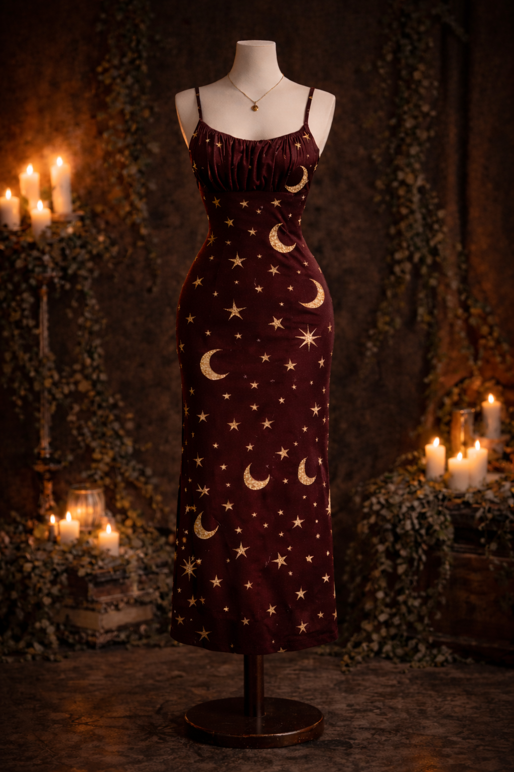 The Morrigan Starlight Maxi | Night Court High-Slit Dress