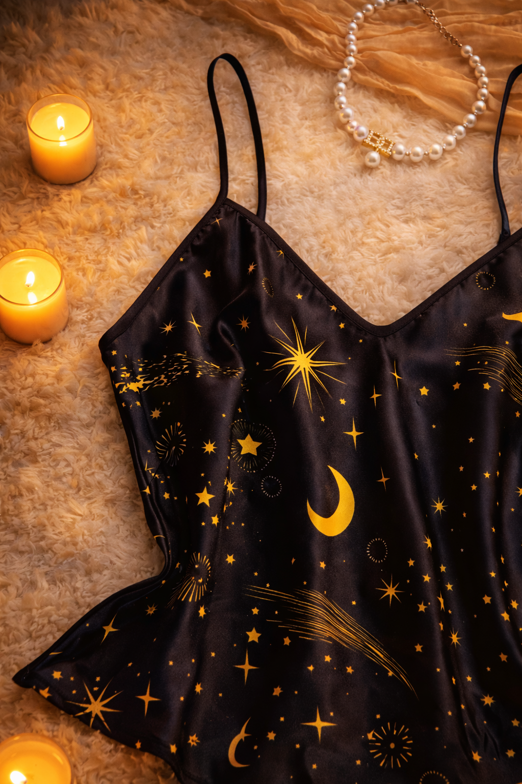 Nesta’s Night Court Reading Set | Celestial 3-Piece Starlight Pajamas & Lounge Set
