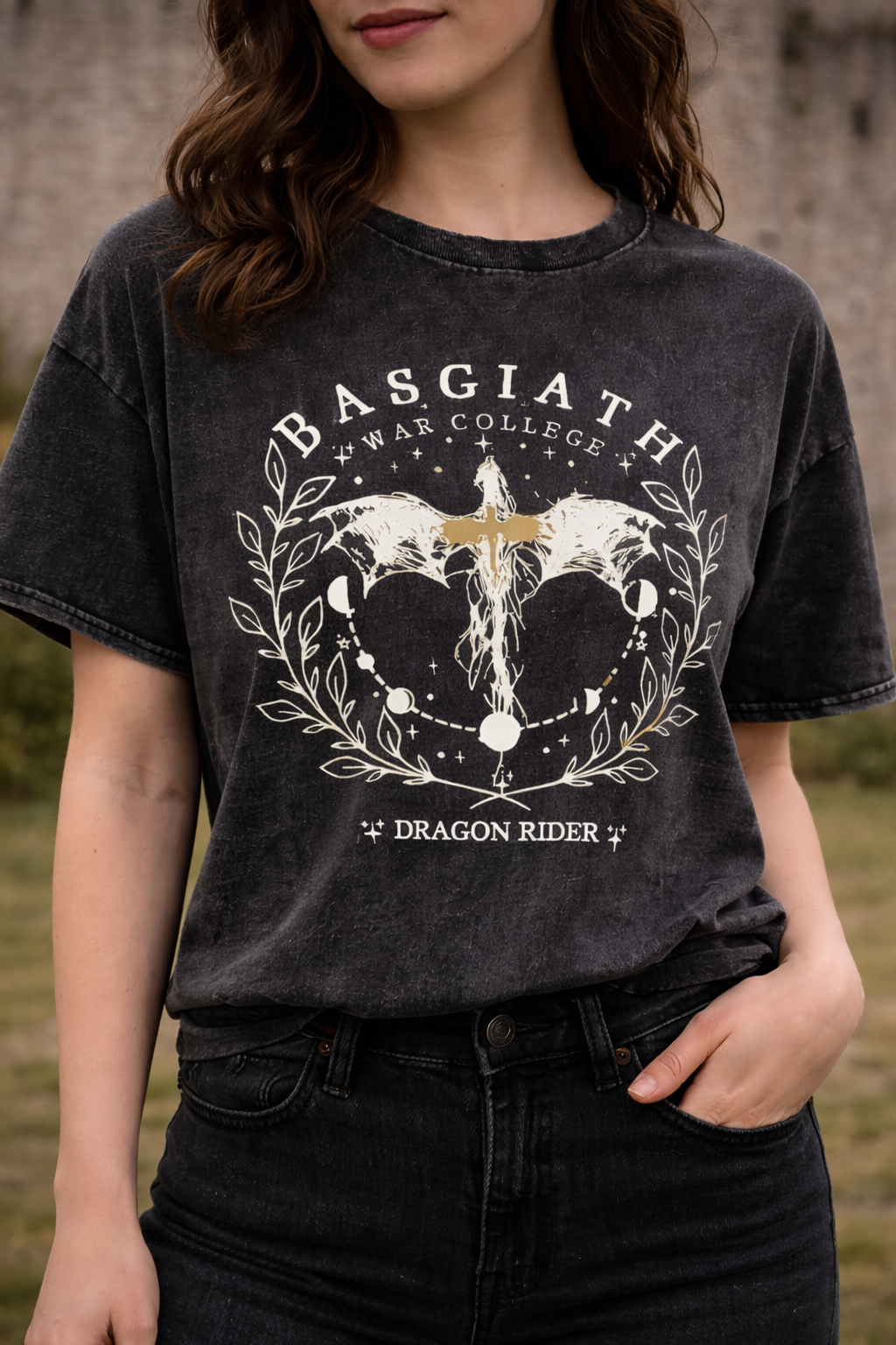 Basgiath War College Dragon Rider Tee | Fourth Wing Inspired Bookish Graphic T-Shirt