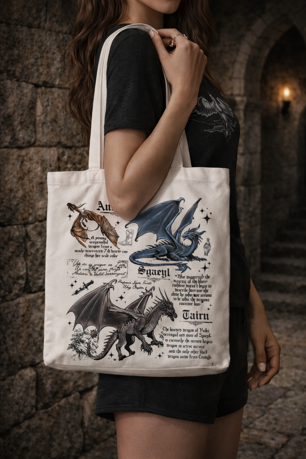 The Dragon Scholar Tote Bag | Archive & Field Notes Edition