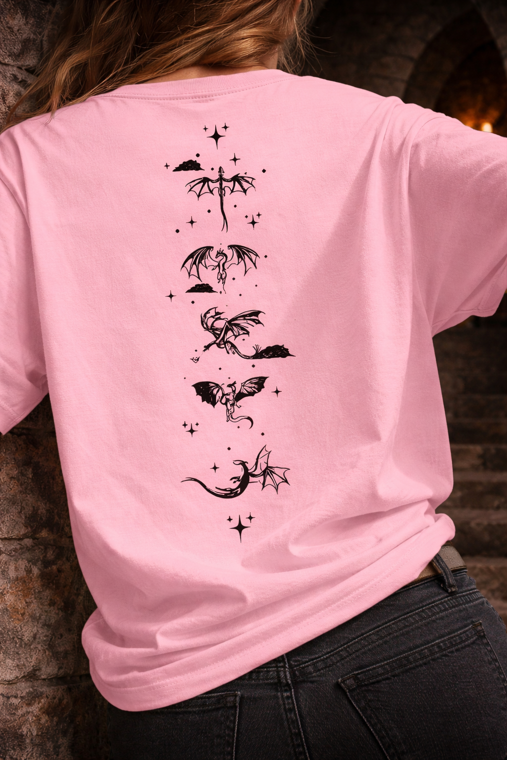 The Basgiath Academy Moon Tee | Dragon Rider Oversized Shirt